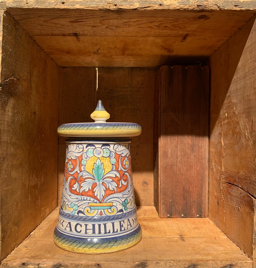 Antica Deruta - Achillea Jar with Lid